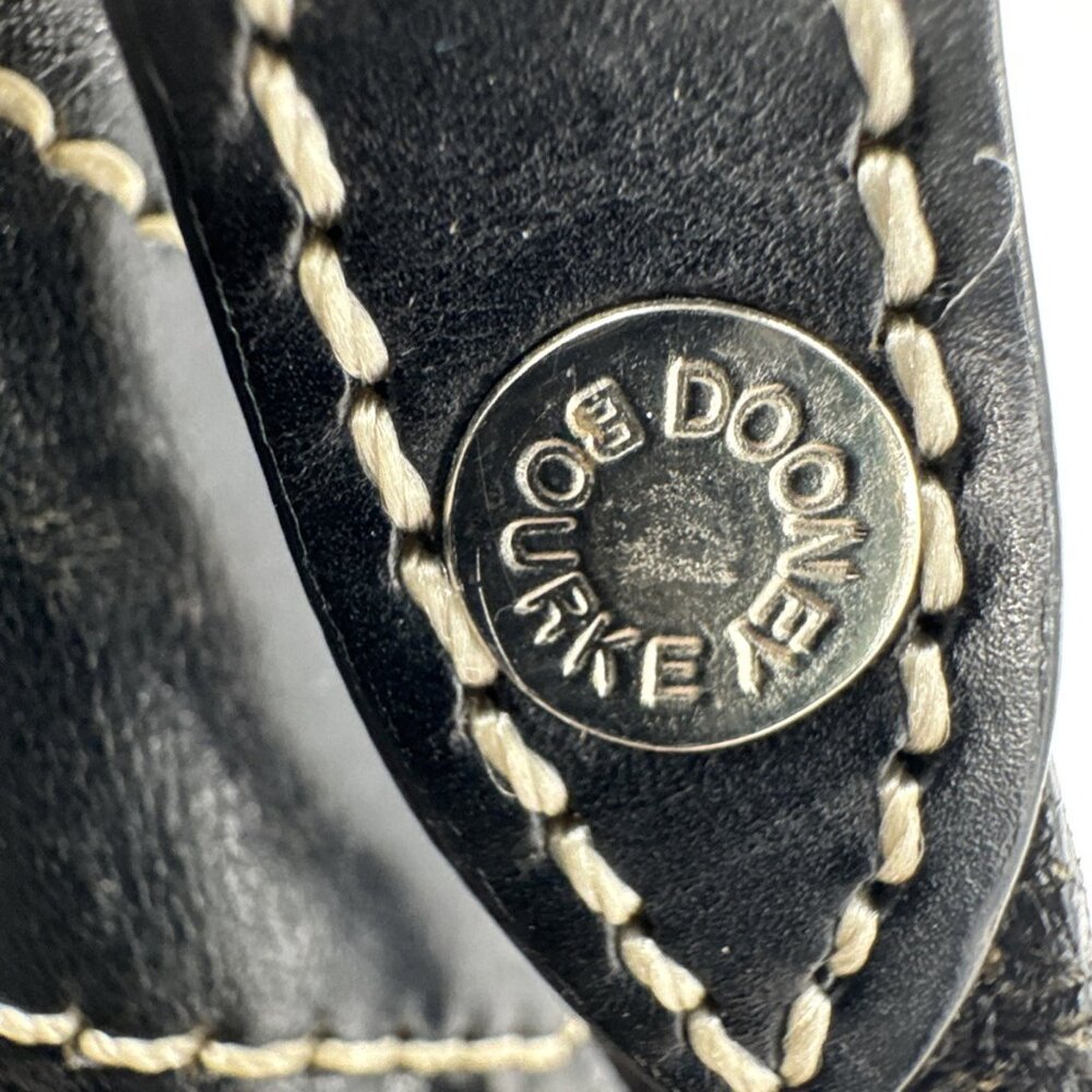 Vintage Dooney & Bourke Bucket Bag Purse Black Crossbody Logo Leather Canvas Y2K - Picture 6 of 12